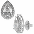 Halo Pear Solitaire Stud Earrings