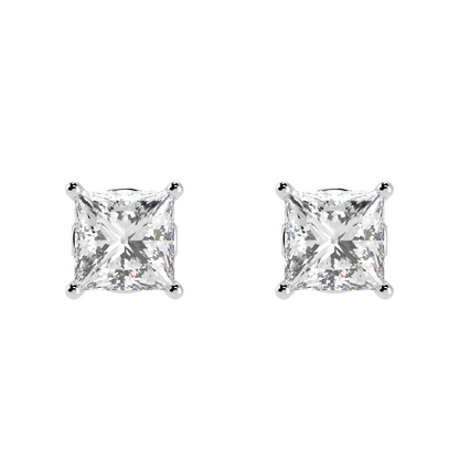 Princess Solitaire Earrings