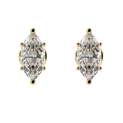 Marquise Solitaire Stud Earrings