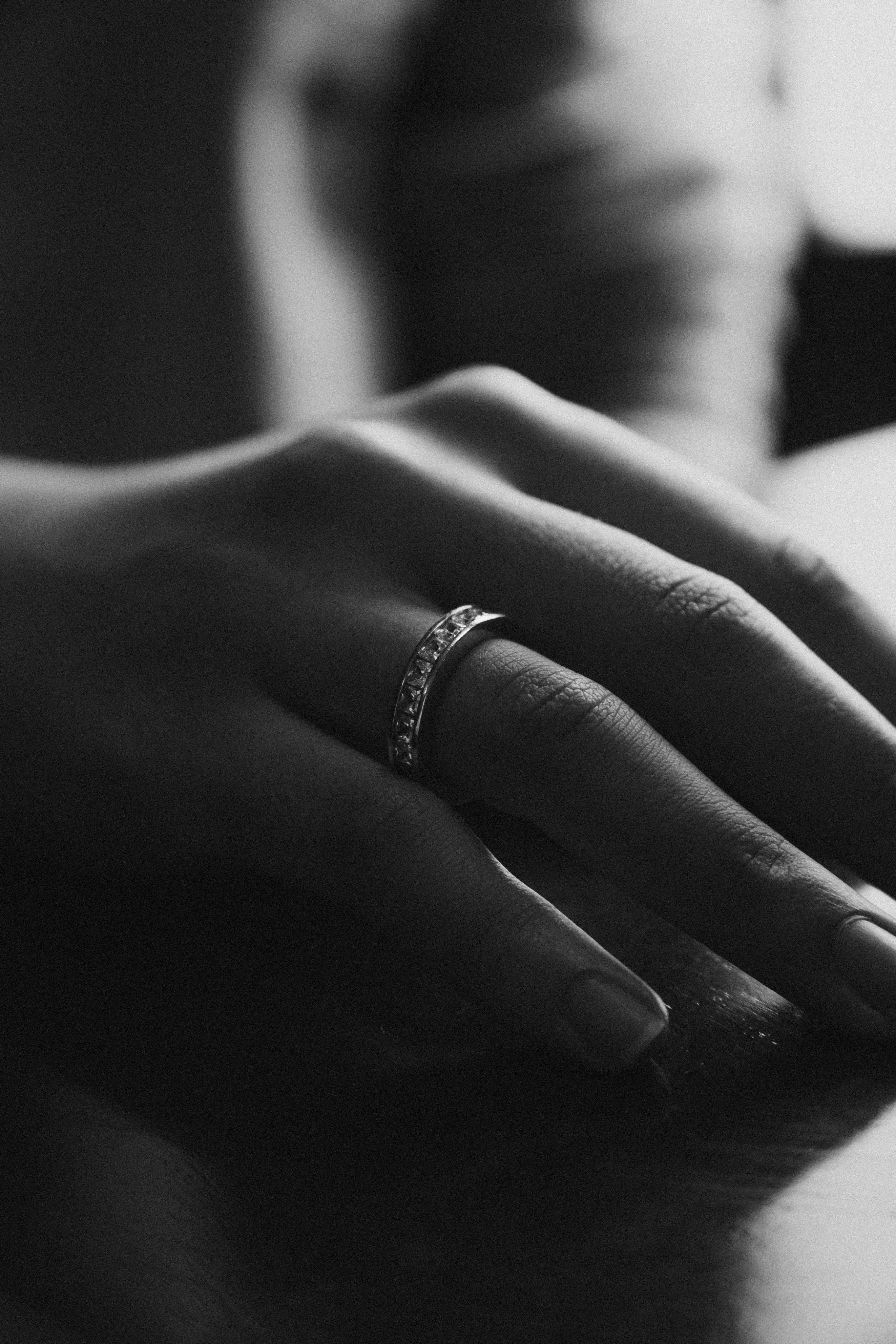 Full Eternity Ring Black & White Image