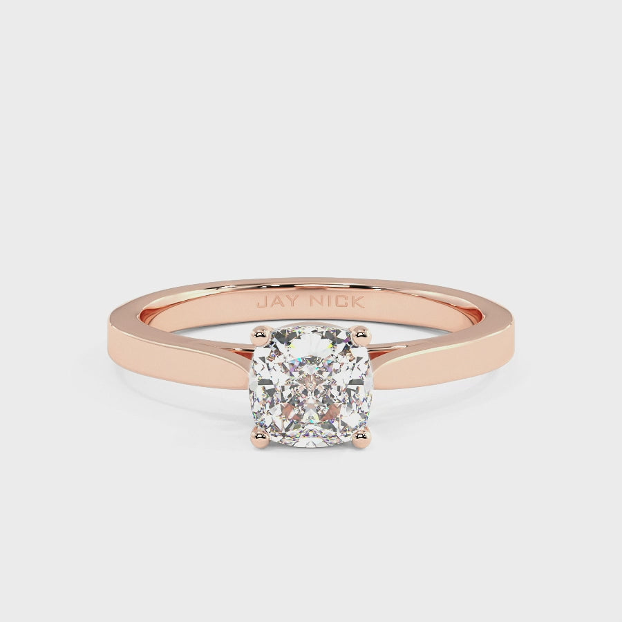 Cushion Cut Solitaire Ring Video