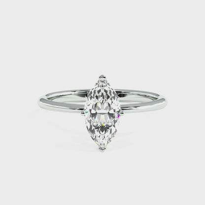 Modern Marquise Cut Solitaire Ring VIdeo