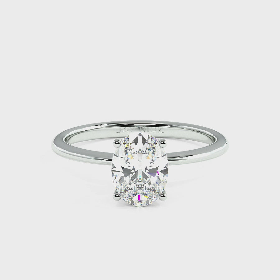 Modern Oval Cut Solitaire Ring Video