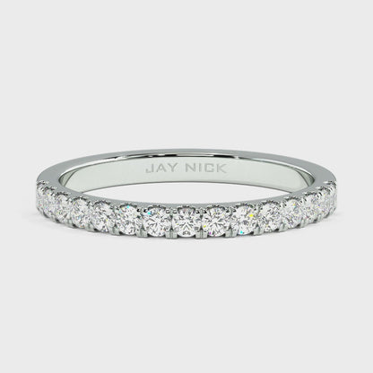 0.60ct Half Eternity Ring 3mm Platinum (Lab Grown)