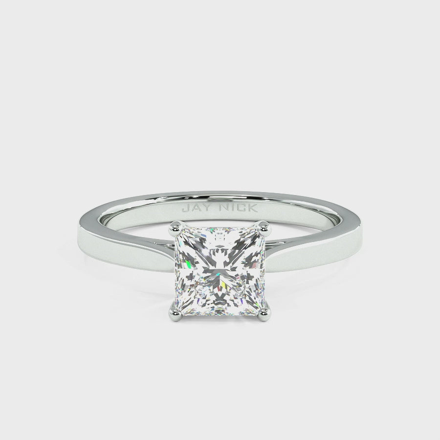 Princess Cut Solitaire Ring Video