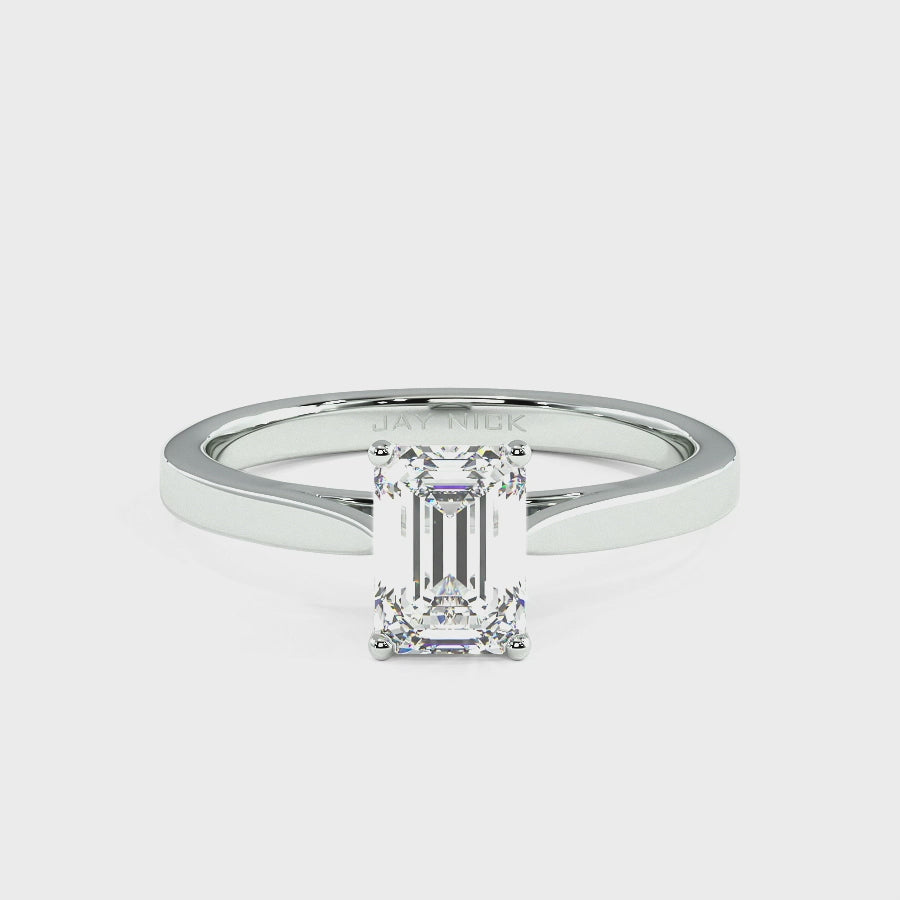 Emerald Cut Solitaire Ring Video