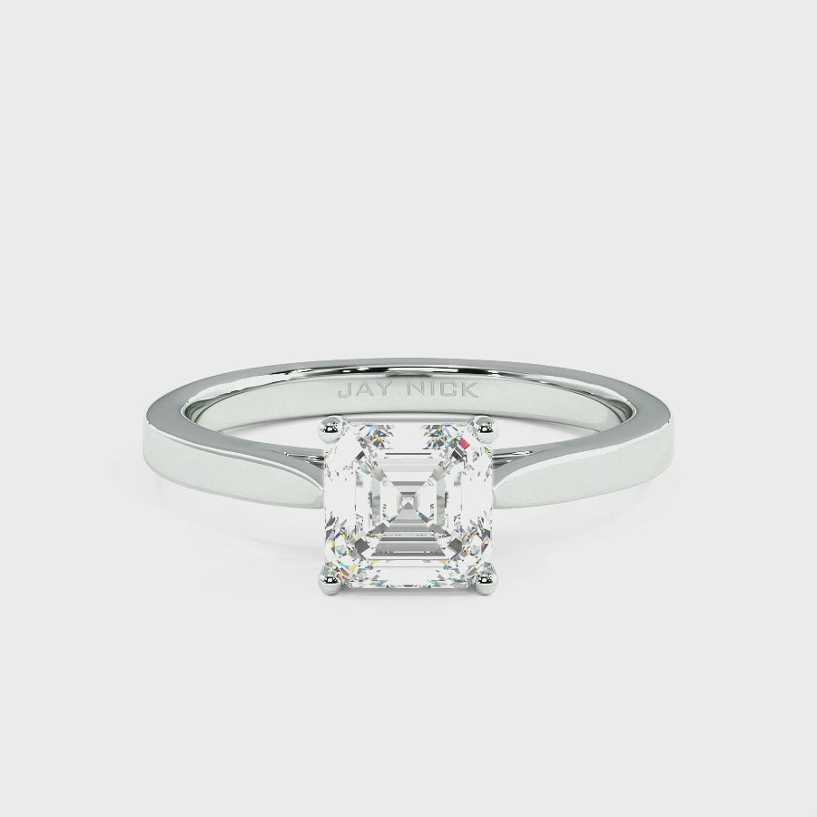 Asscher Cut Solitaire Ring Video