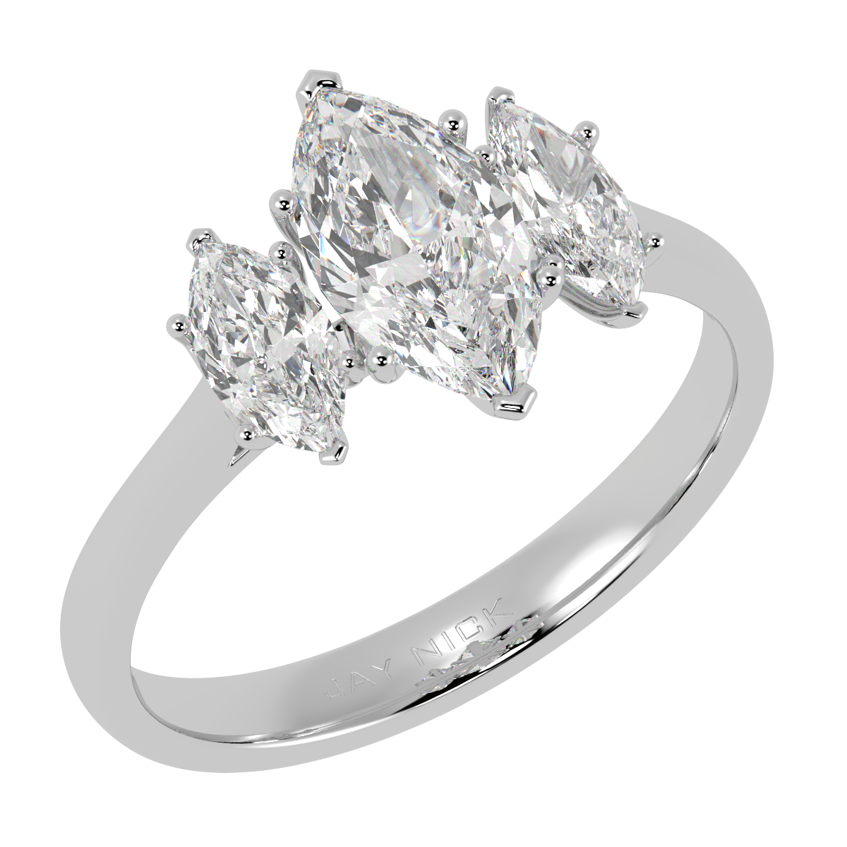 Marquise Cut Trilogy Ring