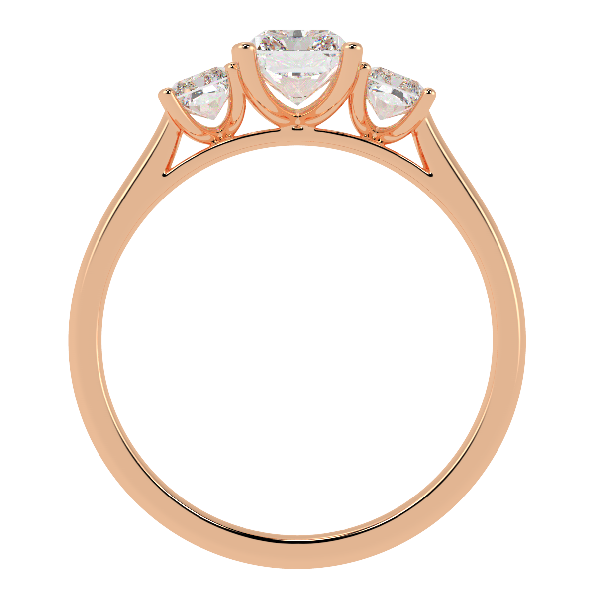 Radiant Cut Trilogy Ring