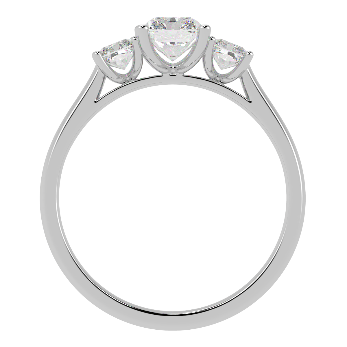 Radiant Cut Trilogy Ring